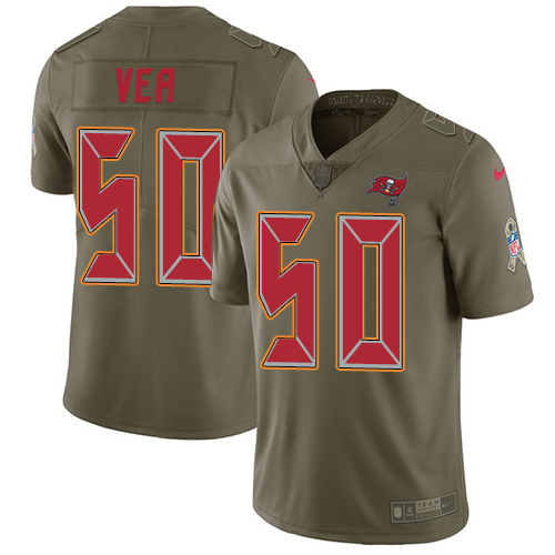 Nike Buccaneers #50 Vita Vea Olive Men's Stitched NFL Limited Salute To Service Jersey - Click Image to Close